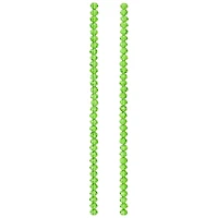 12 Pack: Green Faceted Glass Rondelle Beads, 6mm by Bead Landing™