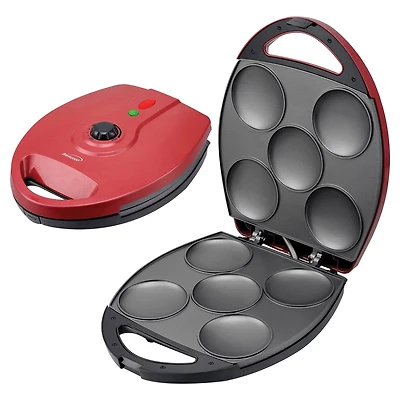 Brentwood Red 1200 Watt 5-Piece Nonstick Arepa Maker