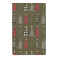 Sweater Weather Green Tree Pattern Tea Towel Set
