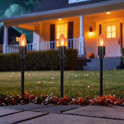 10ct. Orange C9 Bulb Halloween Pathway Markers
