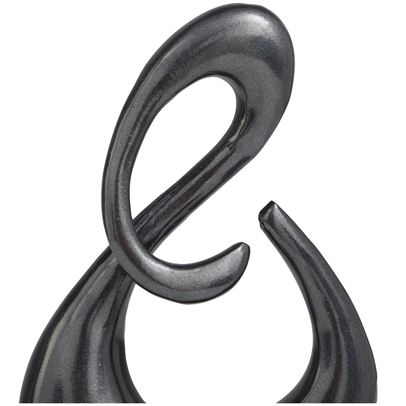11.5" Dark Gray Aluminum Swirl Sculpture