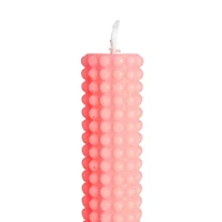 Hello Honey® 10" Pink Unscented Hobnail Taper Candles, 2ct.