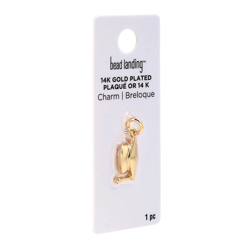 14K Gold Plated Graduation Cap Charm by Bead Landing™