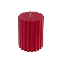 Red with White Bow Sparkling Cider Scented Pillar Candle by Ashland