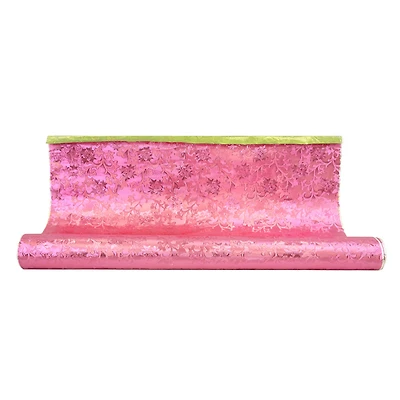 JAM Paper Cameo Floral Foil Wrapping Paper, 20" x 10yd.