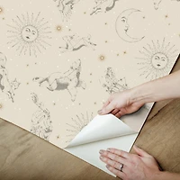 RoomMates Zodiac Dreams Linen Peel & Stick Wallpaper