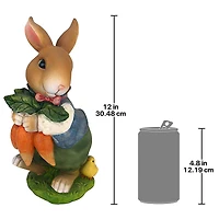 Design Toscano 12" Bunny Hop Lane Father Rabbit Statue