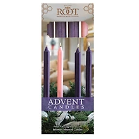 Root Candles 9" Unscented Advent Arista Taper Candles, 4ct. 