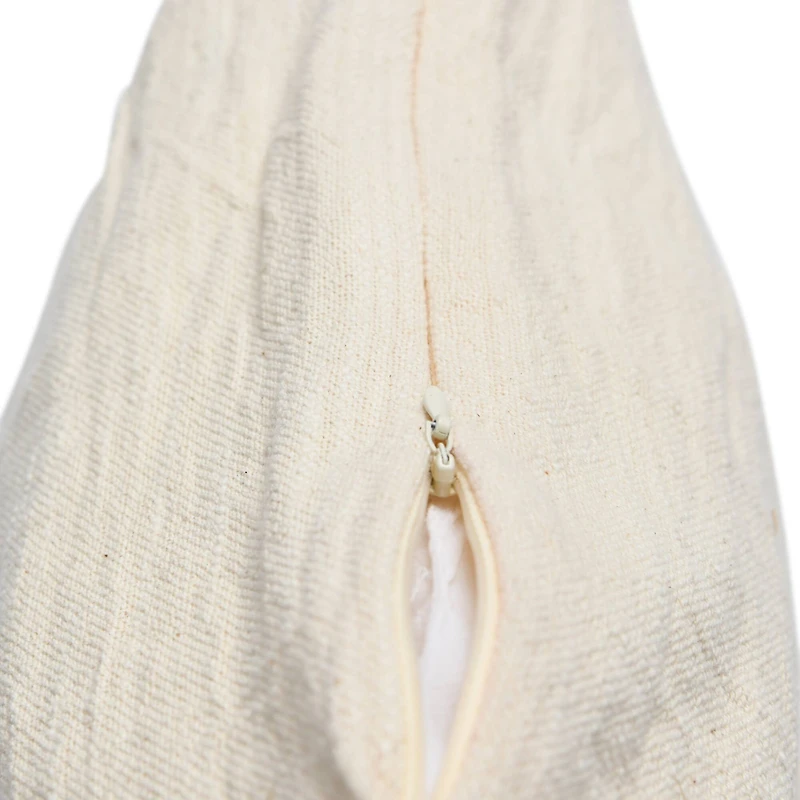 Hello Honey® Hand-Woven Cotton & Jute Macramé Pillow with Tassels