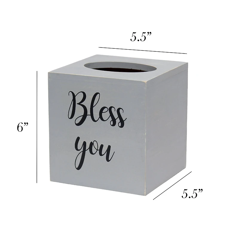 Elegant Designs Bless You Tissue Box Cover