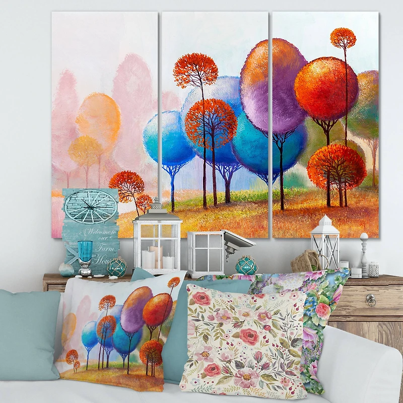 Designart - Colourful Trees Impression III