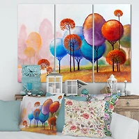 Designart - Colourful Trees Impression III