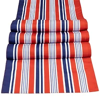 71" Red, White & Blue Striped Table Runner