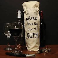 Personality Case™ Adulting Canvas Wine Bag