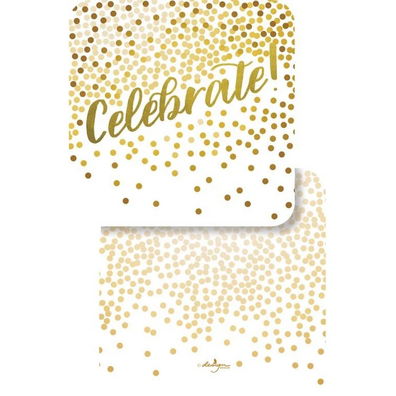 JAM Paper Golden Sparkle Celebrate Coasters