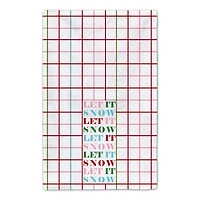 Let It Snow Grid Tea Towels - Set of 2