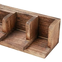 NEX™ Walnut Wall-Mounted Wooden Floating Shelves Set