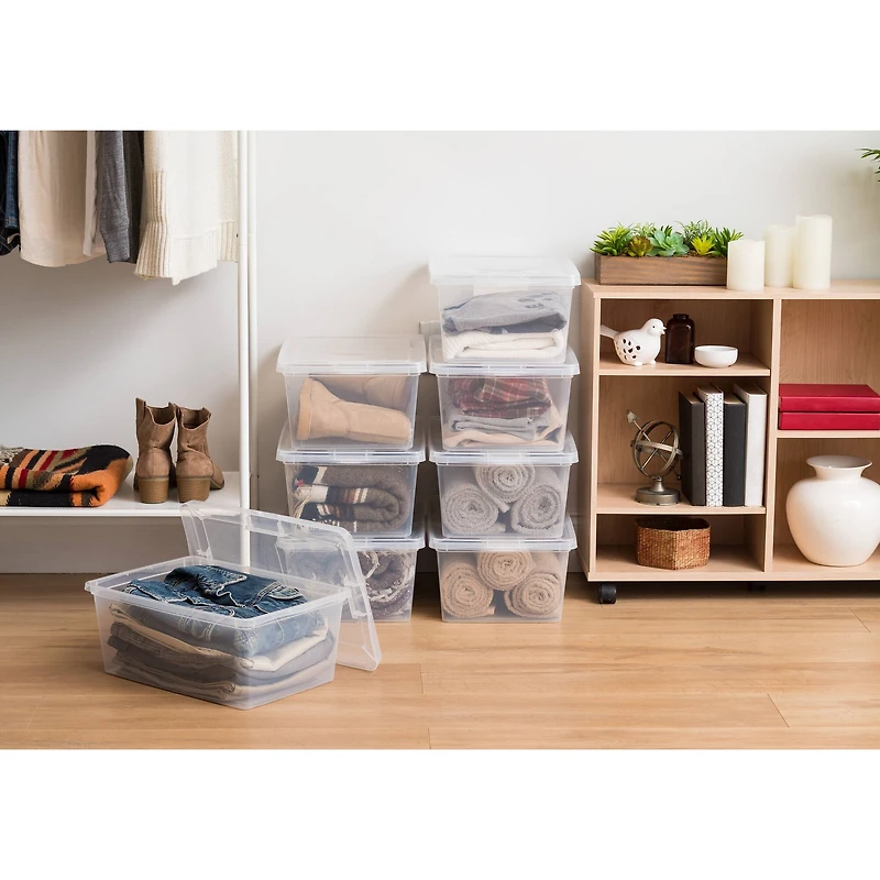 IRIS® 17qt. Clear Snap Top Storage Boxes, 8ct.