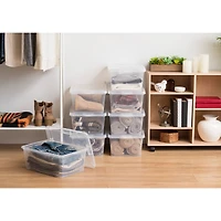 IRIS® 17qt. Clear Snap Top Storage Boxes, 8ct.