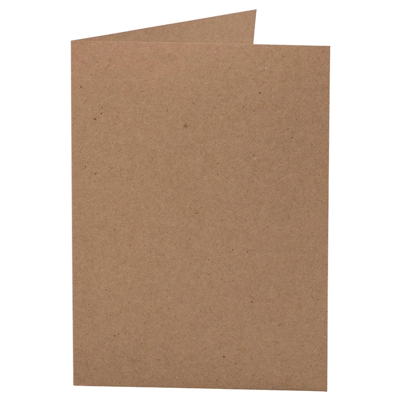 JAM Paper A2 Brown Kraft Recycled Blank Foldover Cards