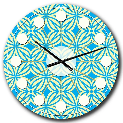 Designart 'Retro Ornamental Design I Mid-Century Modern Wall Clock