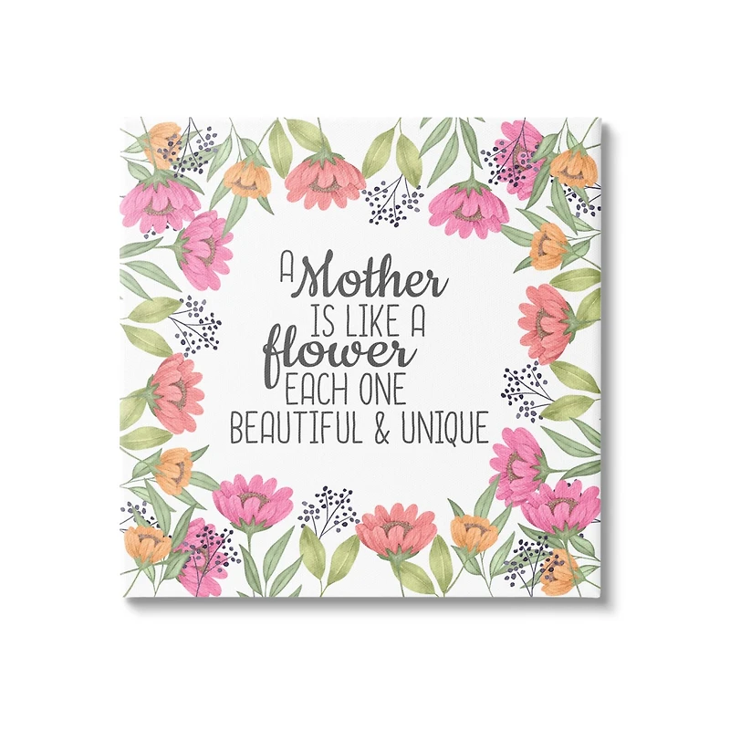 Stupell Industries Mom Beautiful & Unique Canvas Wall Art