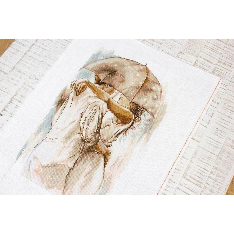 Luca-s Under Umbrella Counted Cross-Stitch Kit