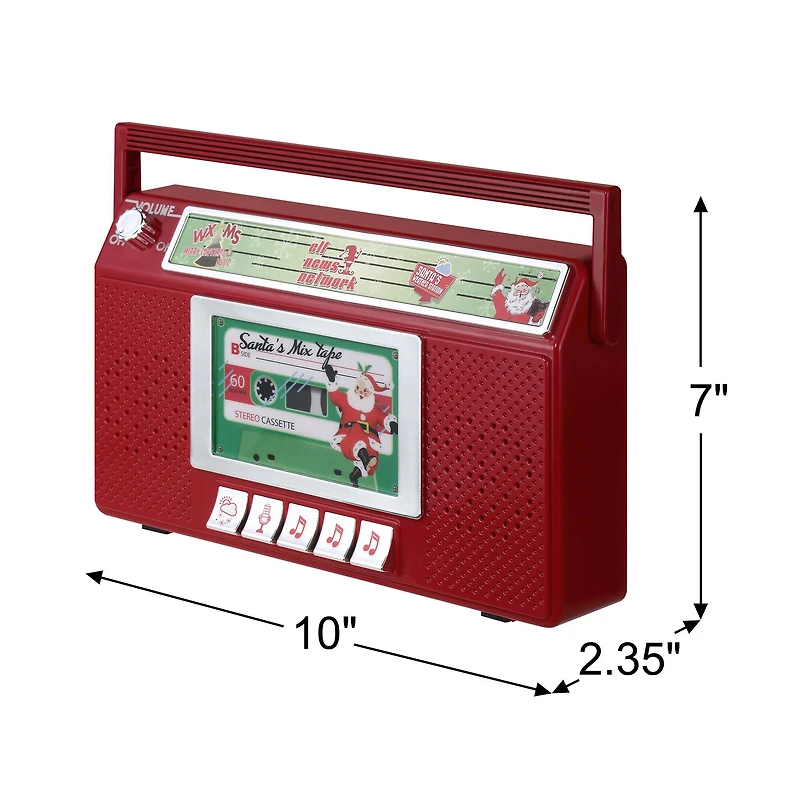 Mr. Christmas 10" Santa's Boom Box Radio