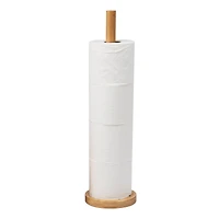 Mind Reader Lattice Bamboo Tissue Box Cover & Toilet Paper Holder Set