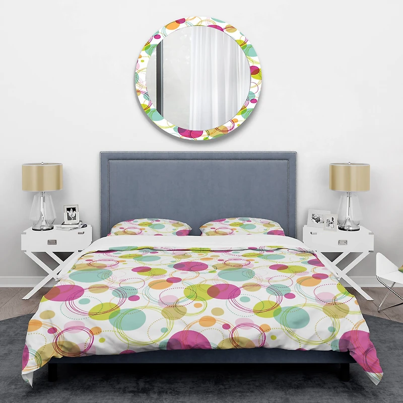 Designart 'Retro Circular Design II' Mid-Century Duvet Cover Set