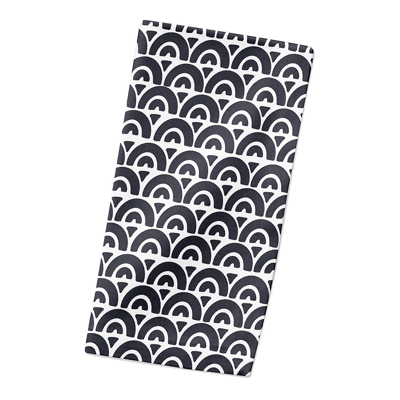 Navy Wavy Arch 10" x 10"  Cotton Twill Napkin