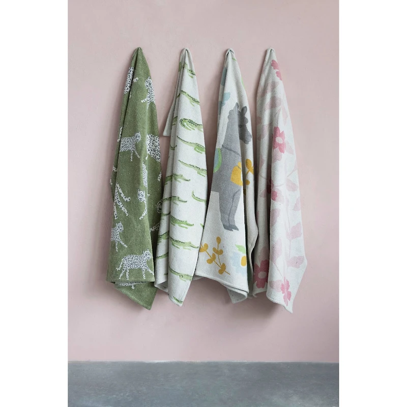 Hello Honey® Pink & Cream Floral Recycled Cotton Blend Baby Blanket