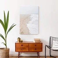 Misty Morning Beach Canvas Wall Art