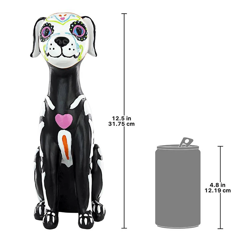 Design Toscano 12.5" Dia de los Muertos El Perro Sugar Skull Dog Statue