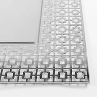 Head West® 29" Geometric Square Lattice Trellis Accent Wall Mirror