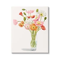 Stupell Industries Vivid Poppies Glass Floral Bouquet Arrangement Canvas Wall Art
