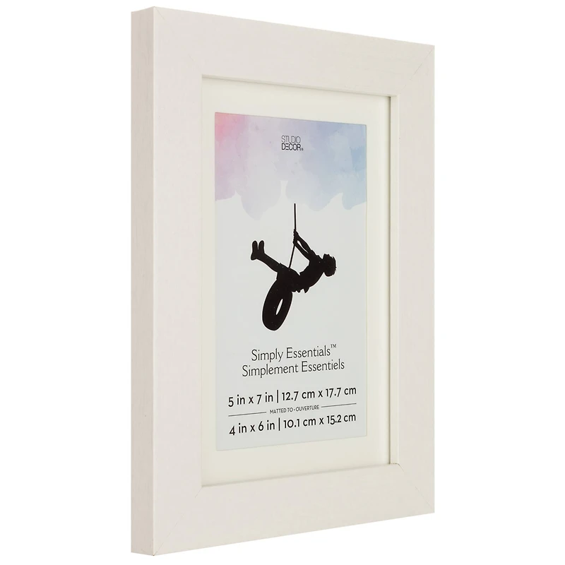 Simply Essentials™ 4" x 6" White Frame with Mat by Studio Décor®