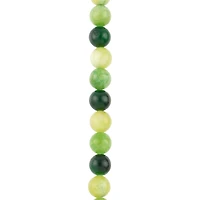 Green Dyed Quartz Round Beads, 8mm by Bead Landing™