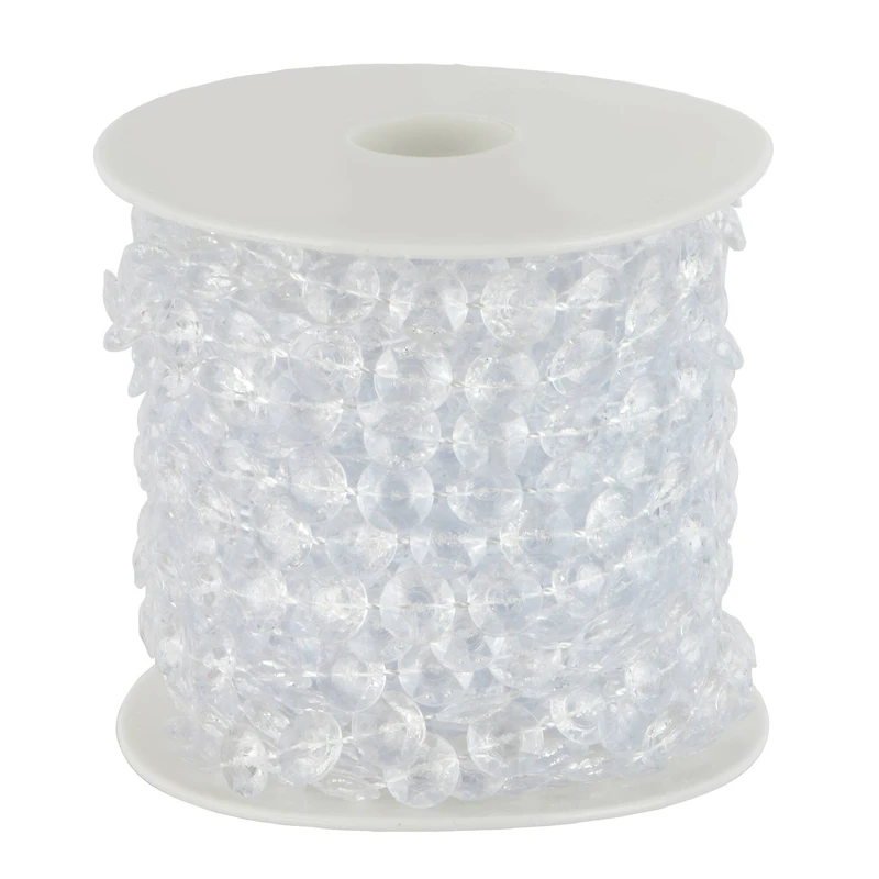10mm Clear Faceted Disc Plastic Bead Garland, 50ft. by Bead Landing™