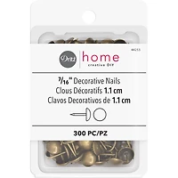 Dritz® Home 7/16" Antique Brass Smooth Decorative Nails, 300ct.