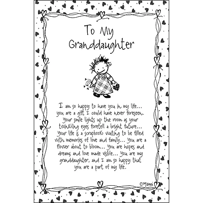 To My Granddaughter Children of the Inner Marci Plaque with Easel & Hanger