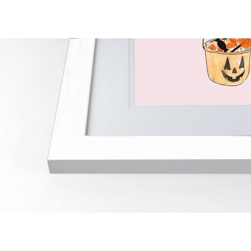 Candy Face White Framed Print Wall Art