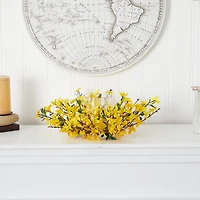 16" Artificial Forsythia Candelabrum