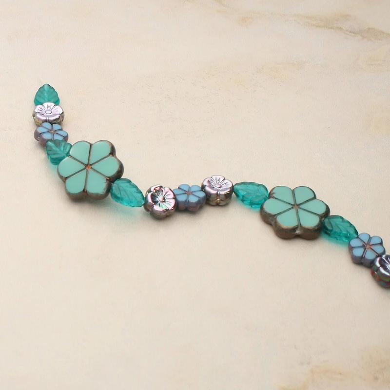 Santa Fe Czech Glass Flower & Leaf Bead Mix by Bead Landing™