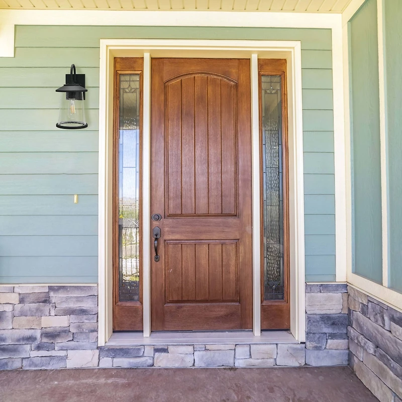 Hello Honey® Robert Stevenson Lighting Hudson 14.5" Distressed Zinc Metal & Seedy Glass Outdoor Light