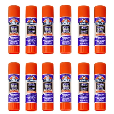 Elmer's® Purple School Glue Sticks, Pack Of 12