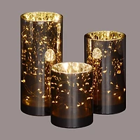 Brown Glass LED Decorative Galaxy Night Lighted Jars