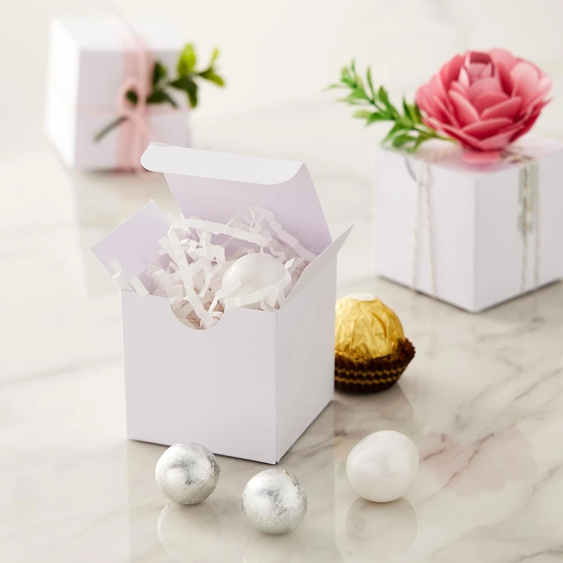 8 Packs: 100 ct. (800 total) Occasions White Favor Boxes by Celebrate It™