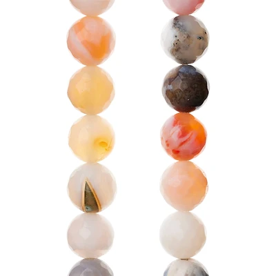 12 Pack: Fire Agate Faceted Round Beads, 10mm by Bead Landing™