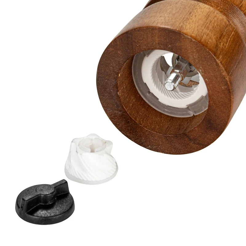 Hello Honey® 7" Natural Acacia Wood & Acrylic Salt & Pepper Mill